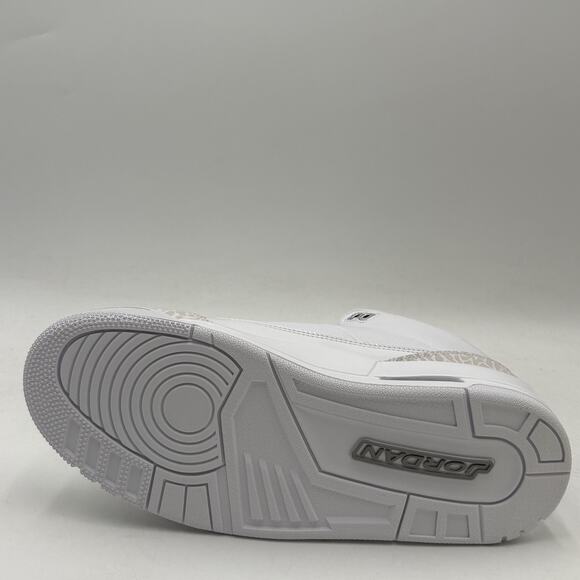 Nike Air Jordan 3 Retro White Metallic Silver Sneakers CT8532 111 Men Size 8.5 main image 8